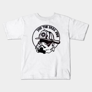 join the dark side black Kids T-Shirt